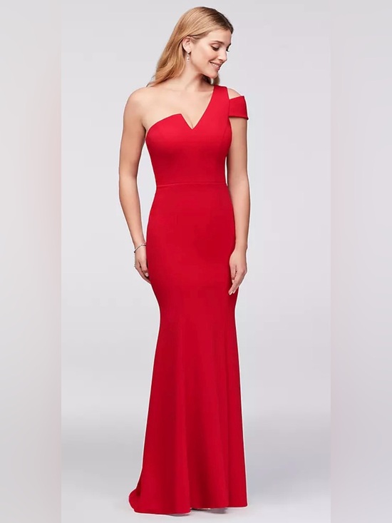 Betsy & Adam Dresses & Skirts - Betsy & Adam Scarlet One-Shoulder Evening Dress